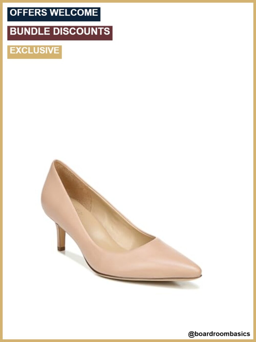 Naturalizer Everly Pointed Toe Stiletto Pump Leather 2.25" Heel Women's
